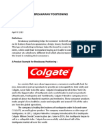 Colgate Breakaway Positioning