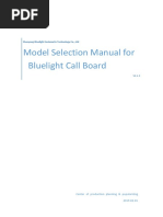 Model Selection Manual For Bluelight Call Board: Shenyang Bluelight Automatic Technology Co., LTD