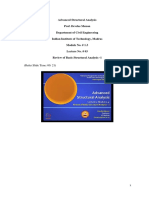 Advanced Structural Analysis Prof. Devdas Menon Department of Civil Engineering Indian Institute of Technology, Madras Module No. # 1.3 Lecture No. # 03 Review of Basic Structural Analysis - 1