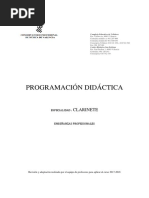 Clarinete Ep Programación Didáctica 17-18