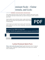 Lydian Dominant Scale - Guitar Shapes, Formula, and Licks