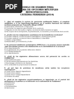 Modelo de Examen Final Multiple Choice Nro 1 Neurofisiologia Catedra Ferreres