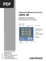 Janitza Manual UMG96 All Versions en PDF