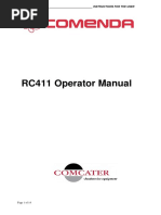 RC411 Operator Manual: Instructions For The User