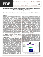 Review On Computational Bioinformatics and Molecular Modelling Novel Tool For Drug Discovery