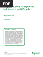 Single Phase UPS Management, Maintenance, and Lifecycle