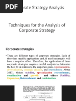 Corporate Strategy Analysis