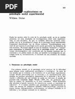 Tensiones y Explicaciones en Psicología Social Experimental