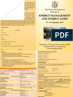 Energy Management and Energy Audit: One Week Self-Sponsored Program On