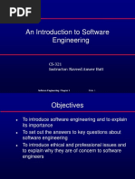 An Introduction To Software Engineering: CS-321 Instructor: Naveed Anwer Butt