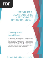 Trazabilidad, Manejo de Crisis y Recall