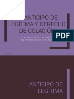 Anticipo de Legitima y Colación