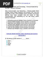 CH 2 Data Communication Networking Network Model Multiple Choice Questions and Answers PDF Behrou PDF