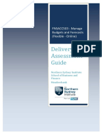 FNSACC503 - Budgeting - Delivery and Assessment Guide - S2, 2016 - ONLINE