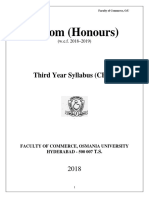 Third Year Syllabus (CBCS) : Faculty of Commerce, Osmania University HYDERABAD - 500 007