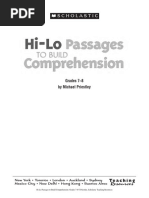 Hi-Lo Passages To Build Reading Comprehension