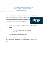 Ecuaciones Diferenciales Ordinarias A Variables Separables