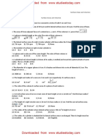 CBSE Class 9 Mathematics Worksheet - Surface Areas and Volumes