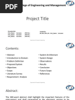 St. John College of Engineering and Management: Project Title