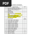 LIST of Instruments-Updated