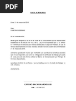 Carta de Renuncia