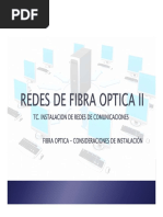 Presentacion Fibra Optica Consideraciones de Instalación