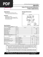 Color TV Horizontal Deflection Output Applications