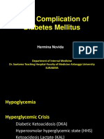 Acute Complication of Diabetes Mellitus