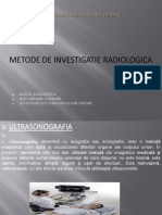  Metode de Investigare Radiologica