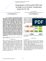 Design and Implementation of Encrypted SDR and Study of Noise in High Level System Architecture Using MATLAB