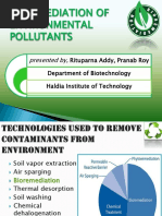 Bioremediation of Environmental Pollutants