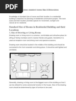 Architecture Standard Rooms Size