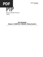 Process Industry Practices Piping: PIP PNC00005 Design of ASME B31.3 Metallic Piping Systems