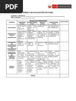 Rúbrica de Evaluación de Panel