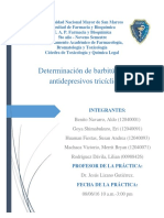 Determinación de Barbitúricos y Antidepresivos Tricíclicos