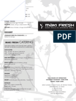 Maki Fresh Menu