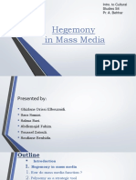 Mass Media and Hegemony.