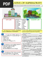 City Vs Country Life Comparative of Superiority Grammar Drills Grammar Guides Information Gap Acti - 88377