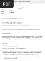 CHOOSE Function: Description