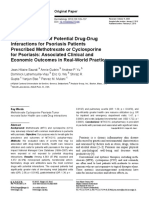 High Prevalence of Potential Drug-Drug Interactions For Psoriasis Patients Prescribed Methotrexate or Cyclosporine For Psoriasis: Associated Clinical and Economic Outcomes in Real-World Practice