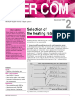 User Com: Selection of The Heating Rate