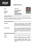 Curriculum Vitae: Name: Vijay Saxena