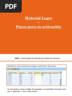 Configuración Material Ledger