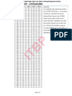 Answer Key - CT (Telecom) : Q.no. Set-A Set-B Set-C Set-D