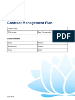 Contract Management Plan: Contact Details