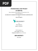 Organisational Study Project (At Emertxe) : CMR University