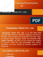 Summer Training Presentation At: Chanderpur Works Pvt. LTD