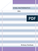 Additional Mathematics SBA