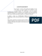 Acknowledgement: Prof - Himanshu H. Patel For Giving Us A Good Guideline For Project Throughout