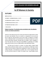 Essay On Role of Women in Society B.A Essay